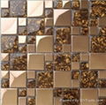 glass mosaic mix stainless mosaic tile