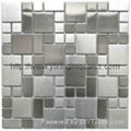 Grade 304 M012 square stainless steel tiles for metal mosaic tile wall and floor 1