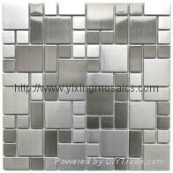 Grade 304 M012 square stainless steel tiles for metal mosaic tile wall and floor