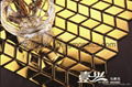 MS 38x23mm Gold Diamond Metal Stainless Steel Interior Wall Mosaic