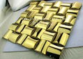 MI-46golden arch shape metallic mosaic tiles decor for wall ,backsplash,bar tabl 1