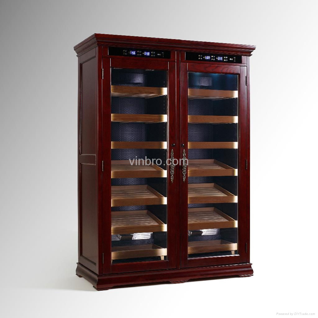 Vinbro Climate Controlled Electronic Cigar Humidor Cabinet Wooden