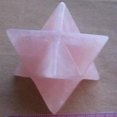 50mm crystal rose quartz merkaba star