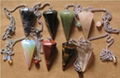 Natural gemstone faceted pendulums 1