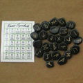 Black obsidian Rune stones set 1