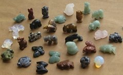 Natural gemstone assorted mixed semi precious stone animal beads