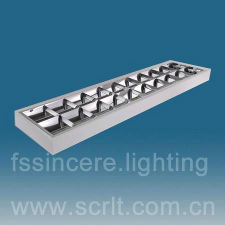 T8 recessed grill Louver Lighting Fixtures  4