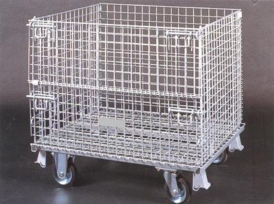 Wire Mesh Containert Wire Mesh Pallet Cage with Casters 5