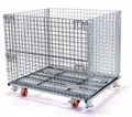 Wire Mesh Containert Wire Mesh Pallet Cage with Casters 1