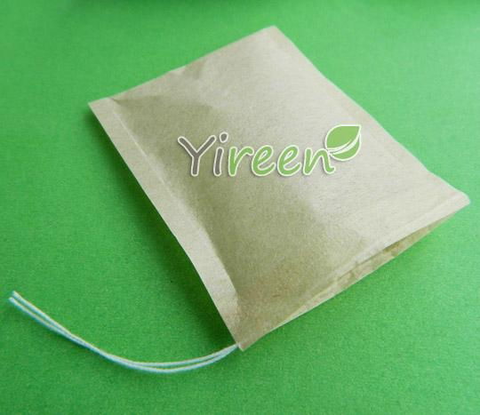 60 X 80mm Strings Filter Paper Tea Bags Pulp Color No Bleach