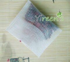 70 X 80mm PLA Biodegraded Corn Fiber Tea Bags Opposite Fold Close