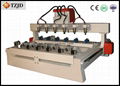 China CNC Router Engraver for Columned Wood Aluminum  1