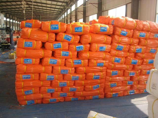 140gsm orange polyethylene woven tarpaulin ground sheet 2