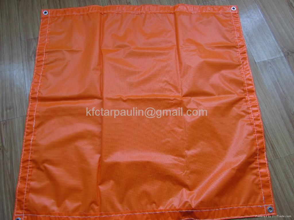 300gsm orange color flame retardant  pvc tarpaulin sheet 4