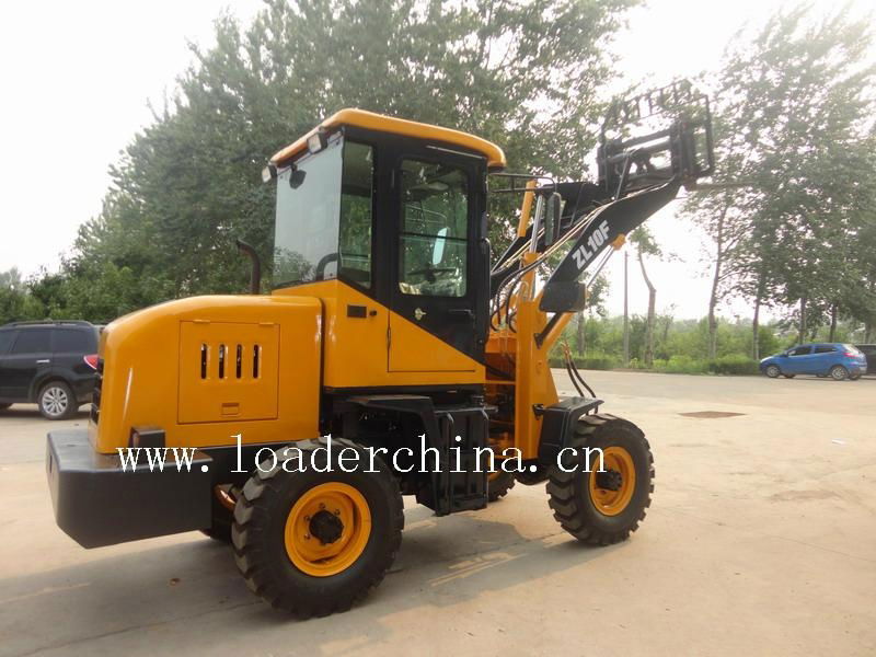 CE Approved 1 Ton Capacity Small Wheel Loader 3