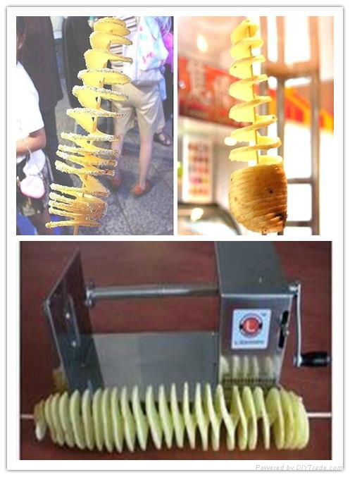 low price stainless steel potato spiral cutter  0086-18703616536