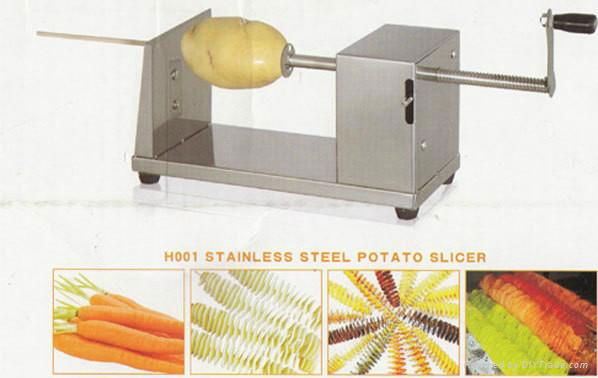 low price stainless steel potato spiral cutter  0086-18703616536 2