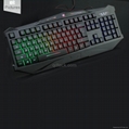 Quickdragon wired backlit rubber gaming keyboard with 7 colros computer keyboard 3