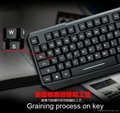 Wired rubber keyboard for PC Mac with frosted craft keys 5