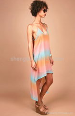 2013 Trendy Chiffon Dress with High-low Bottom, Made of 100% Polyester