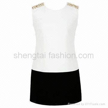 Ladies' Dress, Made of 95% Polyester and 5% Spandex 2