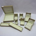 Plastic Jewel Holder Boxes Embossed Logo Paper Jewerly Gold Boxes 1