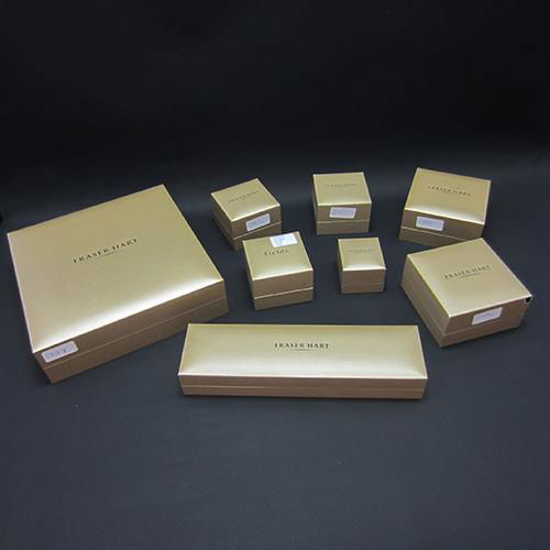Plastic Jewel Holder Boxes Embossed Logo Paper Jewerly Gold Boxes 2