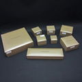 Plastic Jewel Holder Boxes Embossed Logo Paper Jewerly Gold Boxes 2