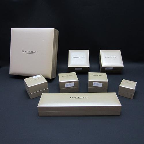 Plastic Jewel Holder Boxes Embossed Logo Paper Jewerly Gold Boxes 3