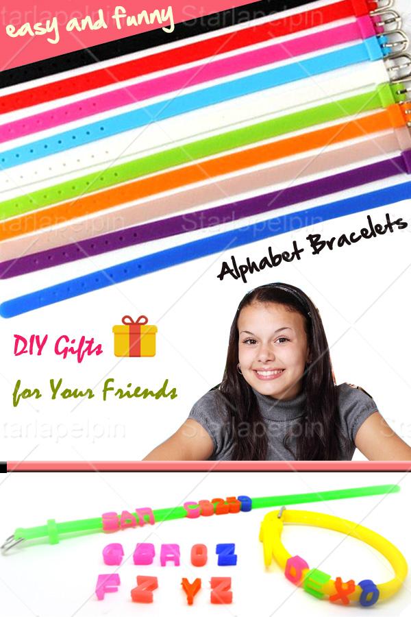 DIY Personalized Friendship Name Message Slogan Letters Alphabet Bracelet 5