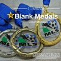 Custom Olympic Gold Silver Bronze Honor Blank Medals  3