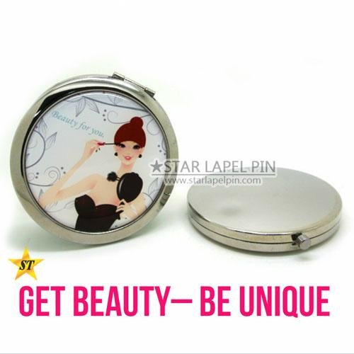 Personalized Stainless Steel Cosmetic Pocket Mirror 3