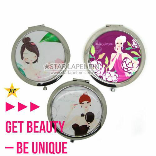 Personalized Stainless Steel Cosmetic Pocket Mirror 4