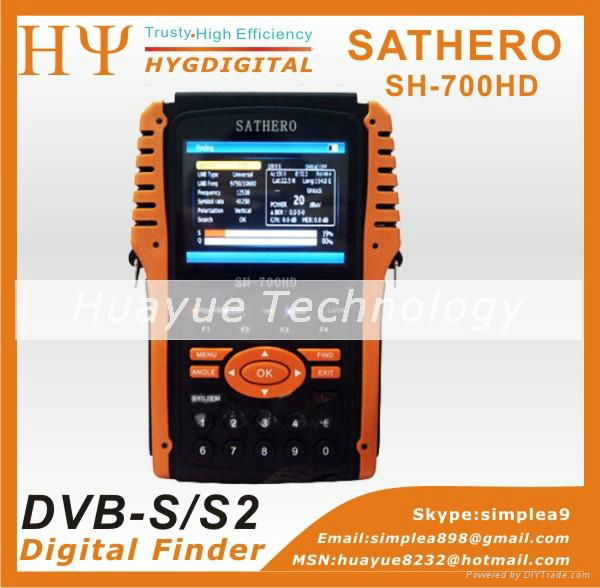 SATHERO SH-700HD DVB-S/S2 Digital Satellite Finder Meter 3