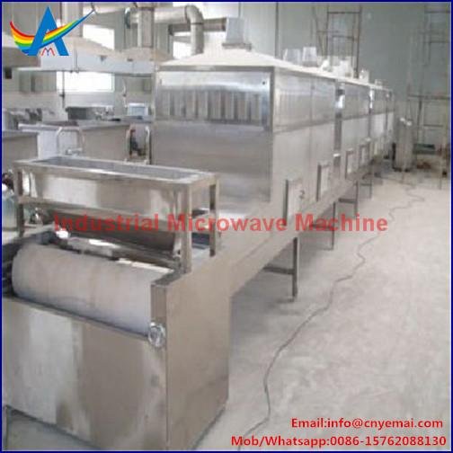 Application of tunnel microwave spices sterilizer:     Tunnel conveyor belt type 5