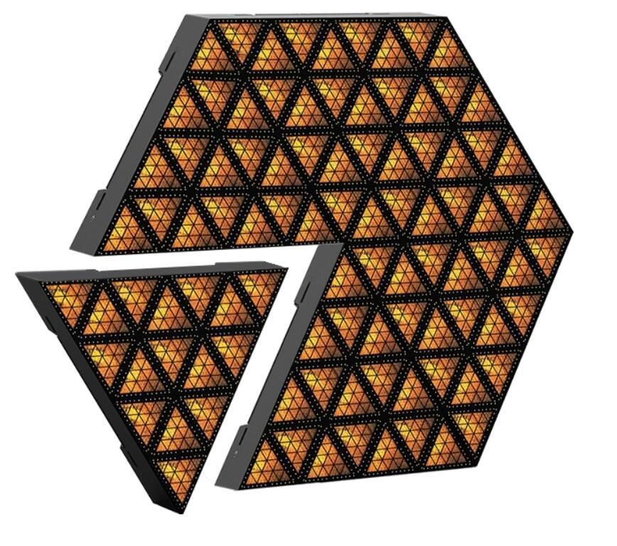 New led kinetic Lifting triangle matrix light dmx 512 led triangle kinetic lifti 3