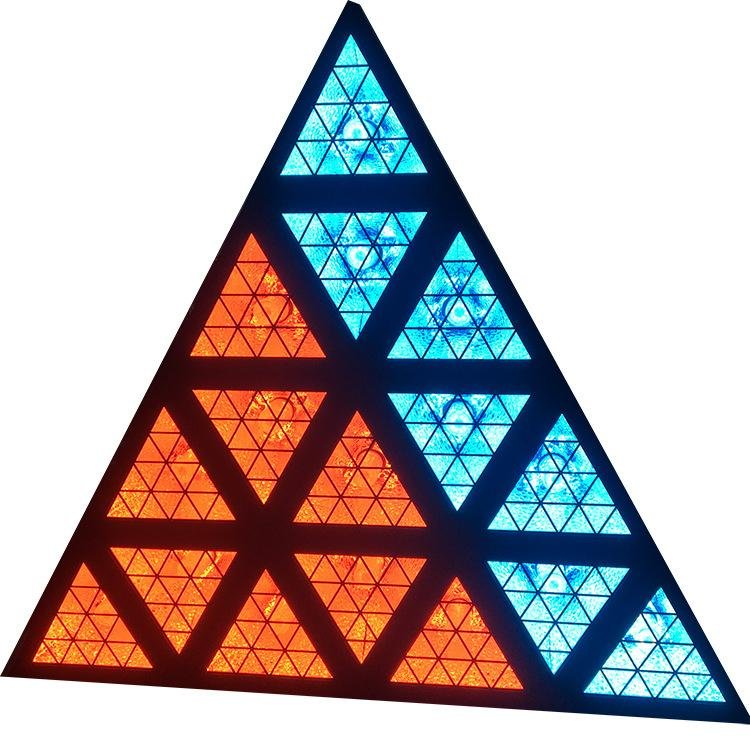 New led kinetic Lifting triangle matrix light dmx 512 led triangle kinetic lifti 2