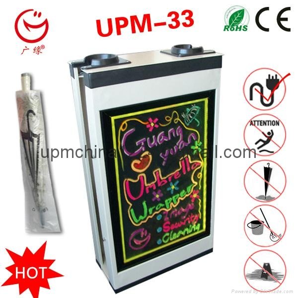 LED screen advertising umbrella packing machine with writing board 2