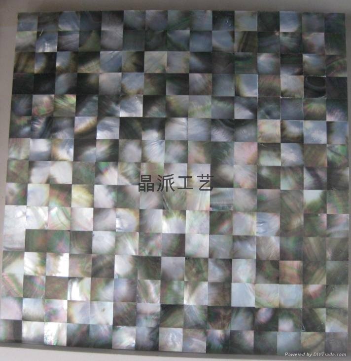 Square Blacklip Shell Mosaic Tiles