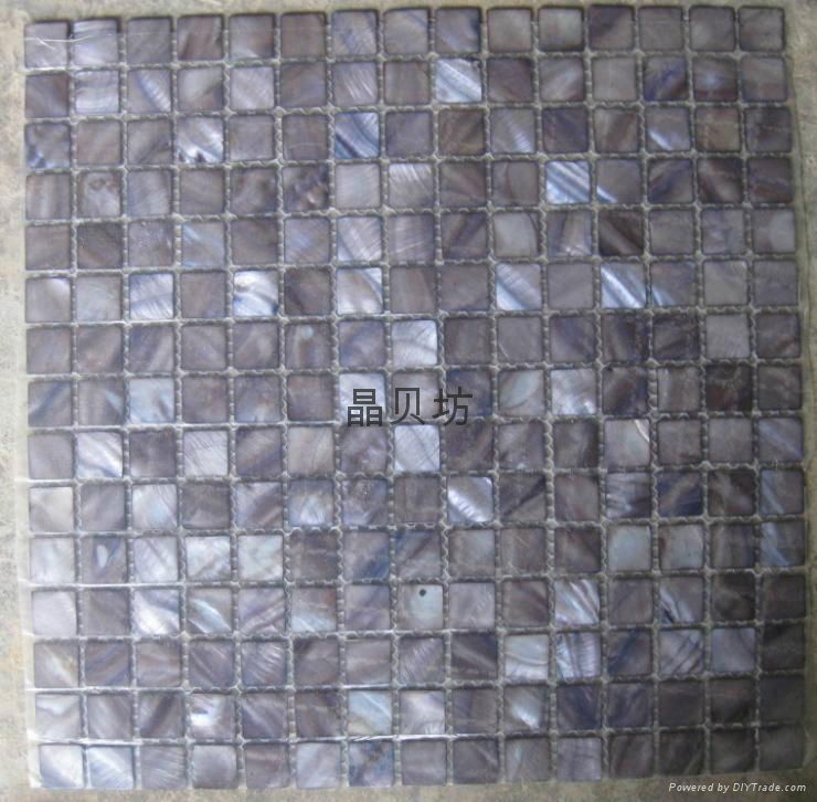 Dyed color Square River Shell Mosaic