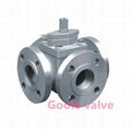 Top entry Four way ball valve 1