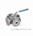 Top entry Four way ball valve 2