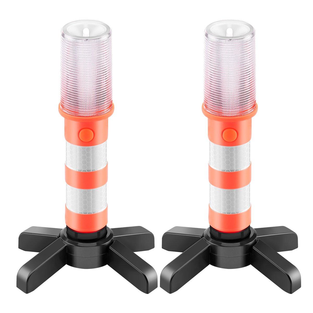 2 Pack Car LED Strobe Light LED Traffic Baton Light Led Road Baton 