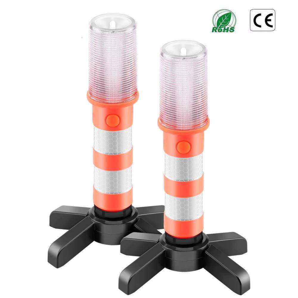 2 Pack Car LED Strobe Light LED Traffic Baton Light Led Road Baton  3