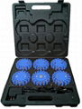 6pack LED Roadside Flares Case kit super Flashing Rotating led beacon Flare Ligh