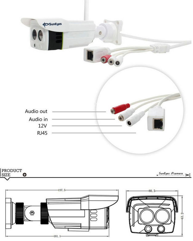 1280*960P 1.3 Megapixel HD Wifi Wireless IP CCTV Camera Outdoor  3