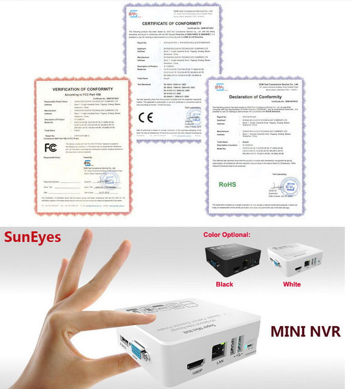 4ch/8ch Super Mini NVR Network HD Video Recorder 720P/1080P Support ONVIF  3