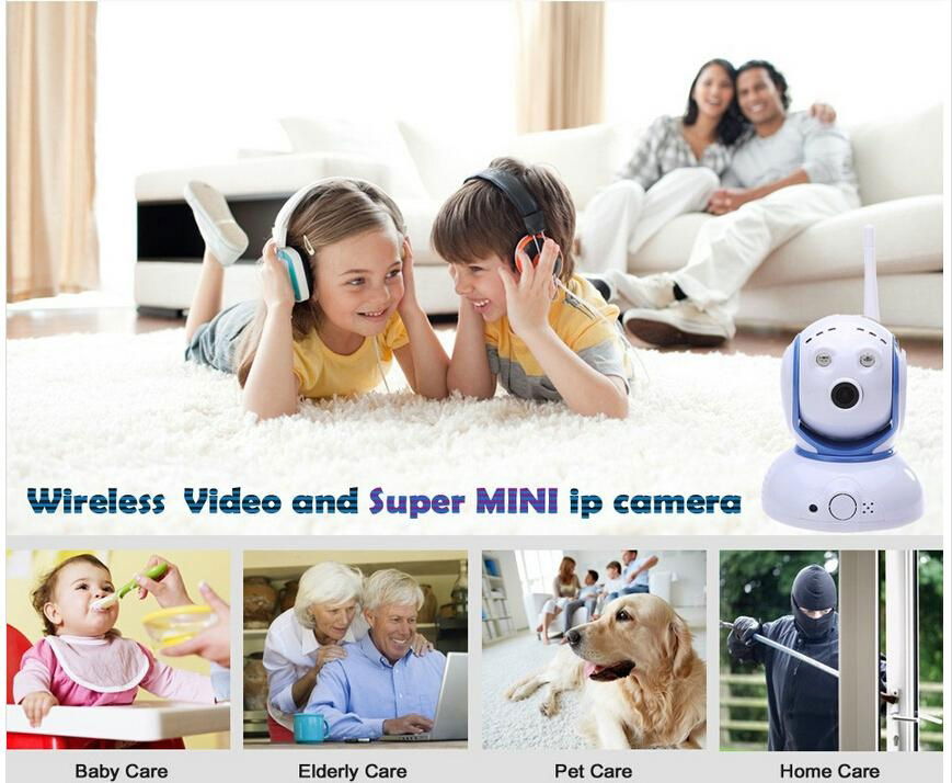 SUPER MINI ROBOT IP CAMERA  1.0MP Pixels  , Wireless, P2P,  Two way Audio,  4