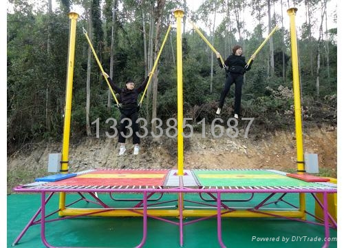 单人儿童蹦极厂家 四人蹦极跳床价格 2