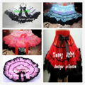 Hot sale popular style ballet girls ribbon tutu dress and petticoat  1